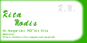 rita modis business card